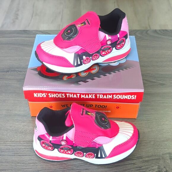 Other - Choo Choo Girls Pink Train Themed Sneakers With Sound Size 12